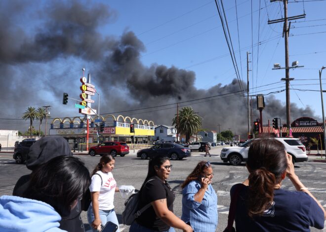 Boyle Heights blaze choked L.A. with astronomical soot pollution
