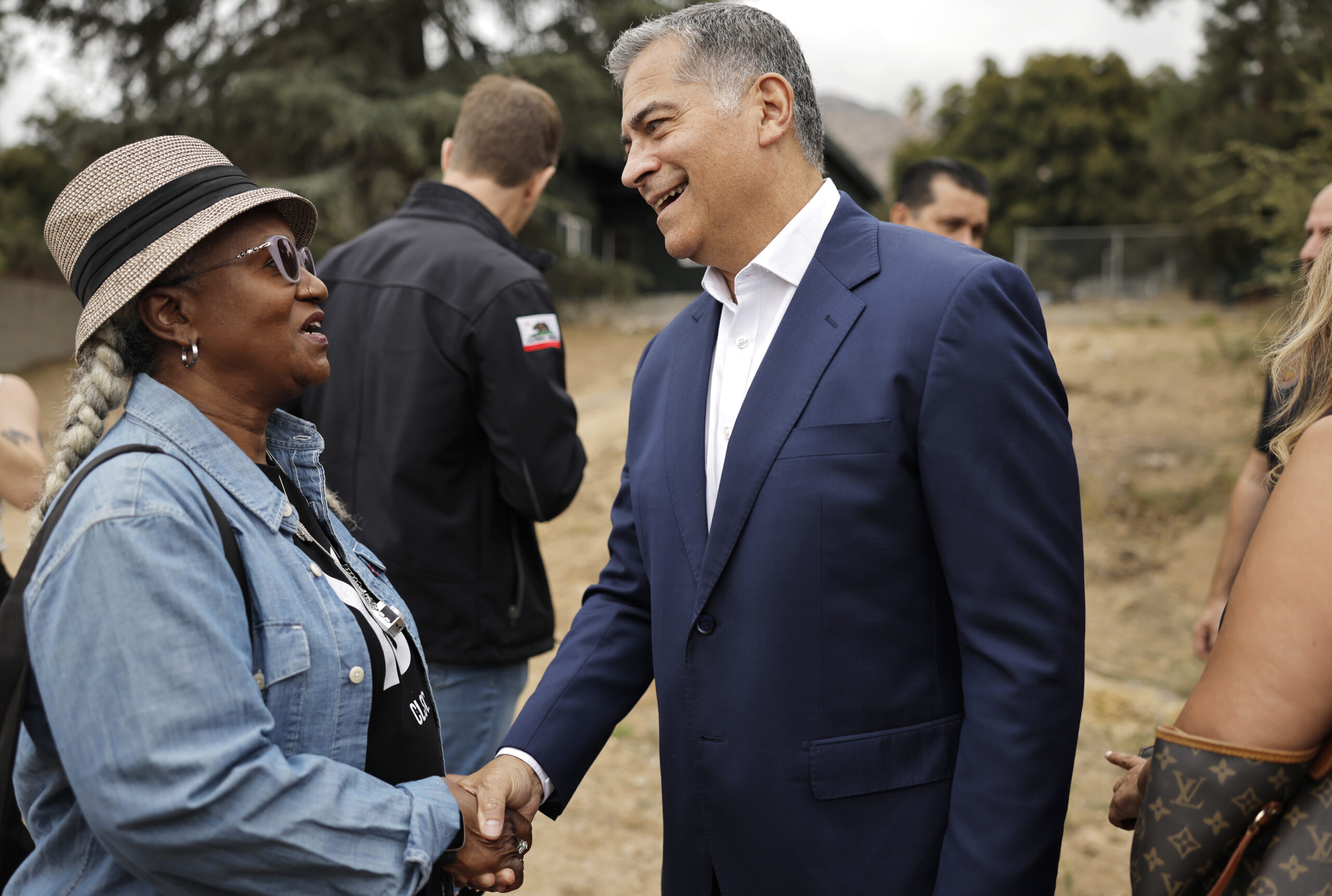 Governor’s race heats up as Becerra meets fire victims, Hilton blames Dems for high cost of living
